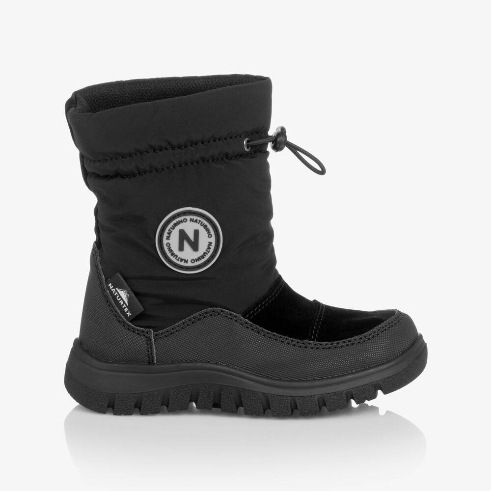 Naturino-Black Snow Boots | Childrensalon Outlet