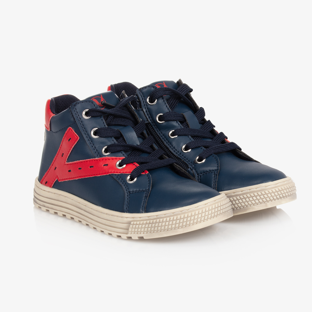 Naturino - Blue Hi-Top Trainers | Childrensalon