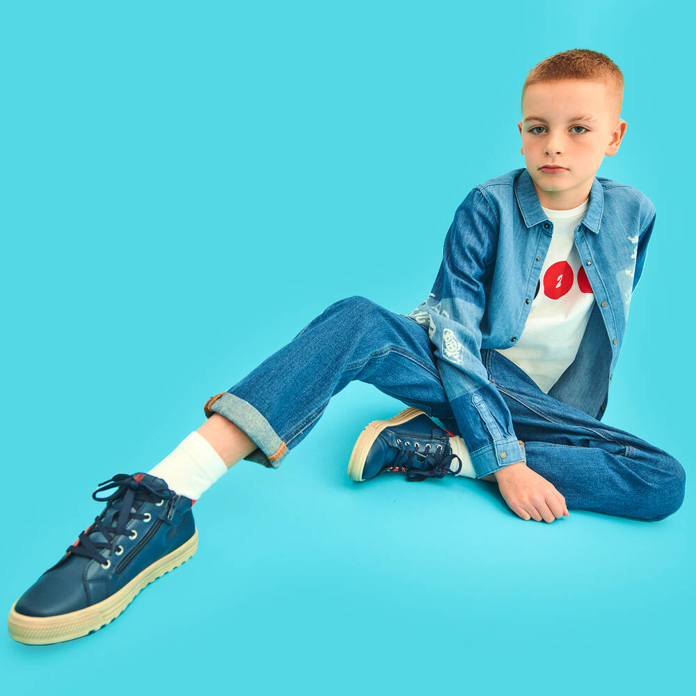 Naturino-Синие высокие кроссовки | Childrensalon Outlet