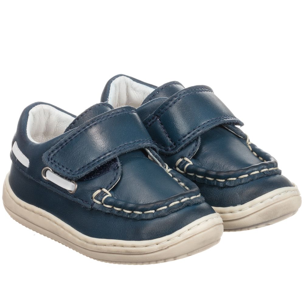 Naturino - Blue Leather Trainers | Childrensalon