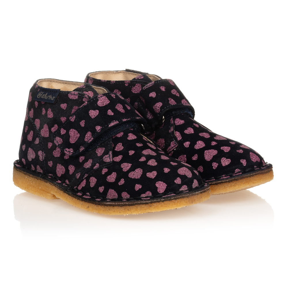 Naturino-Blue Suede Desert Boots | Childrensalon Outlet