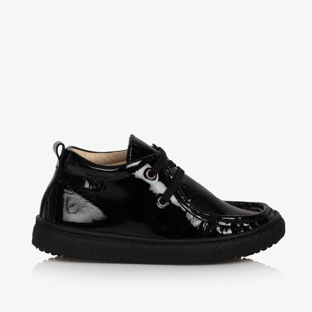 Naturino - Черные кожаные ботинки на шнуровке для мальчиков | Childrensalon