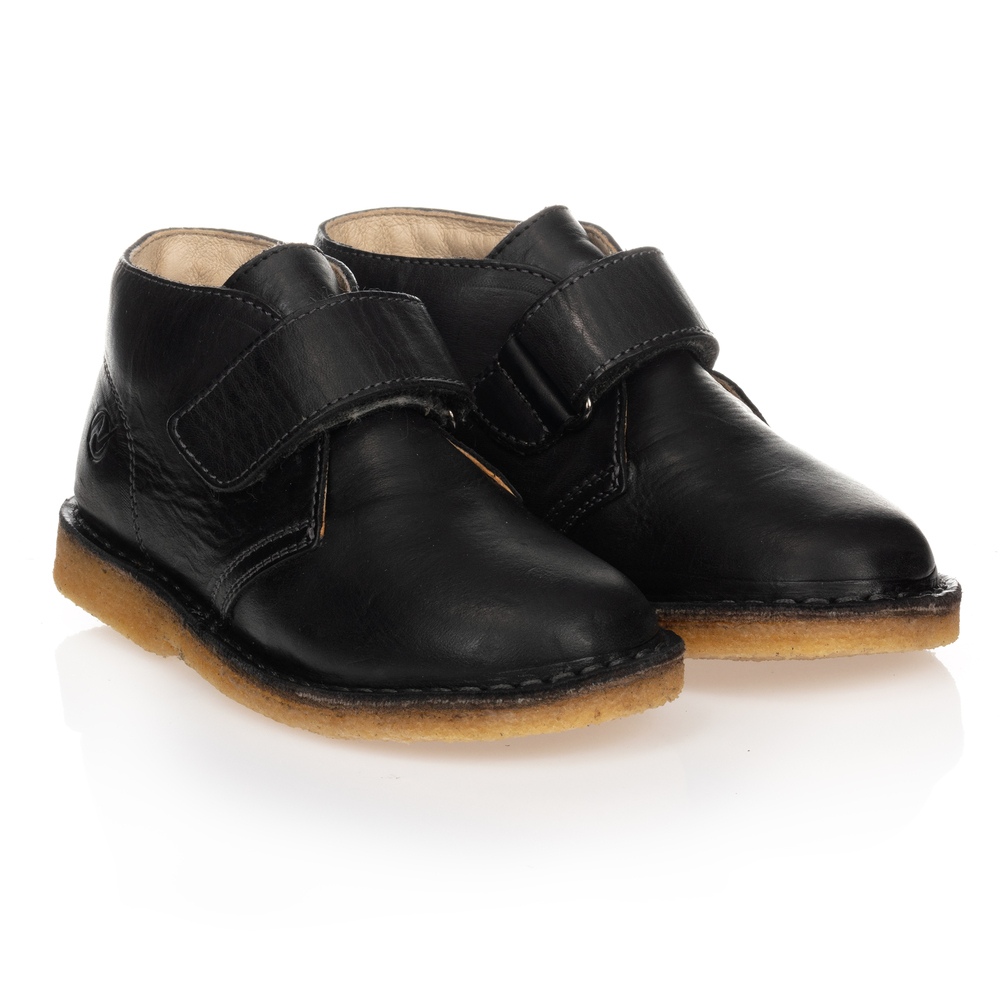Naturino - Boys Black Leather Shoes | Childrensalon