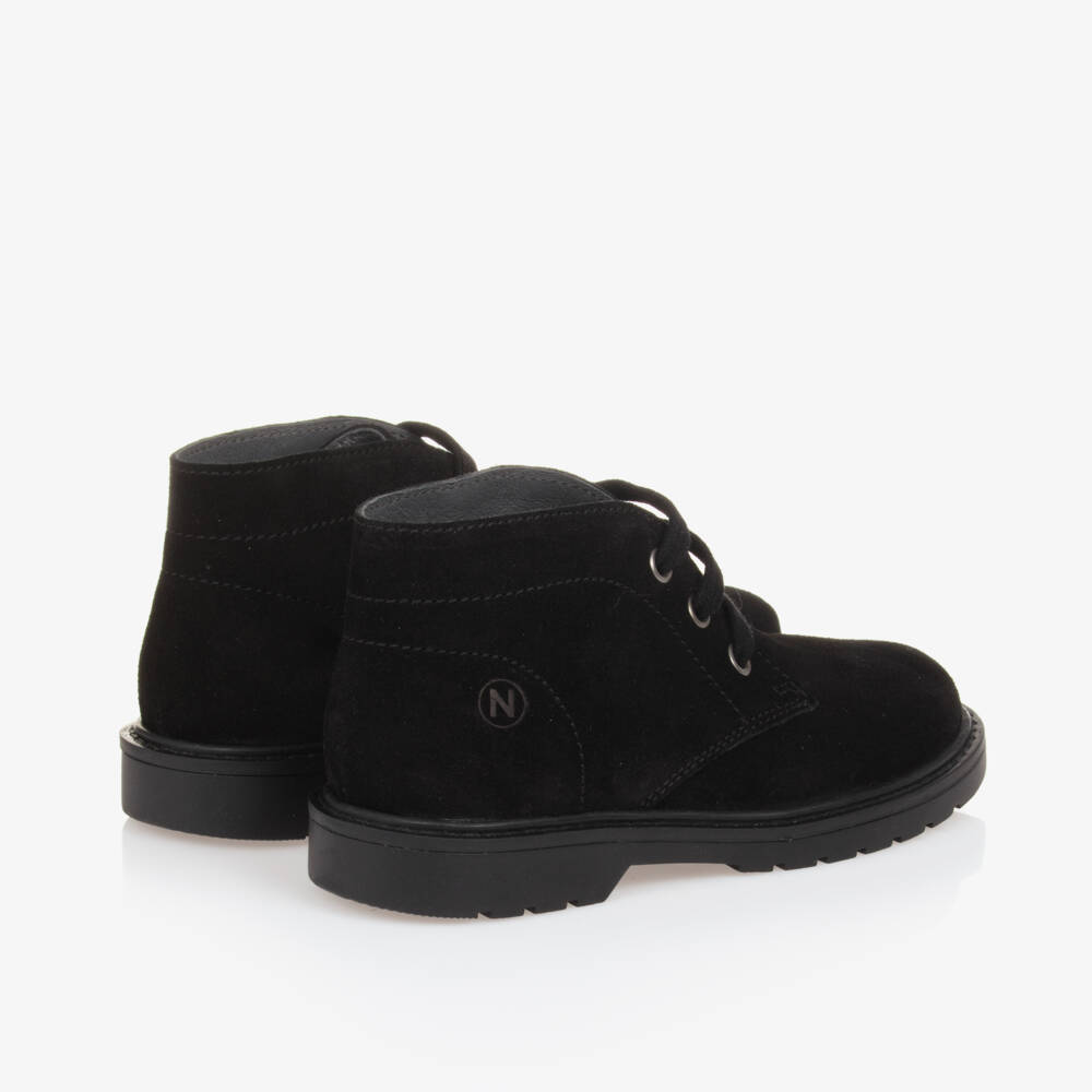 Naturino-Boys Black Suede Leather Ankle Boot | Childrensalon Outlet