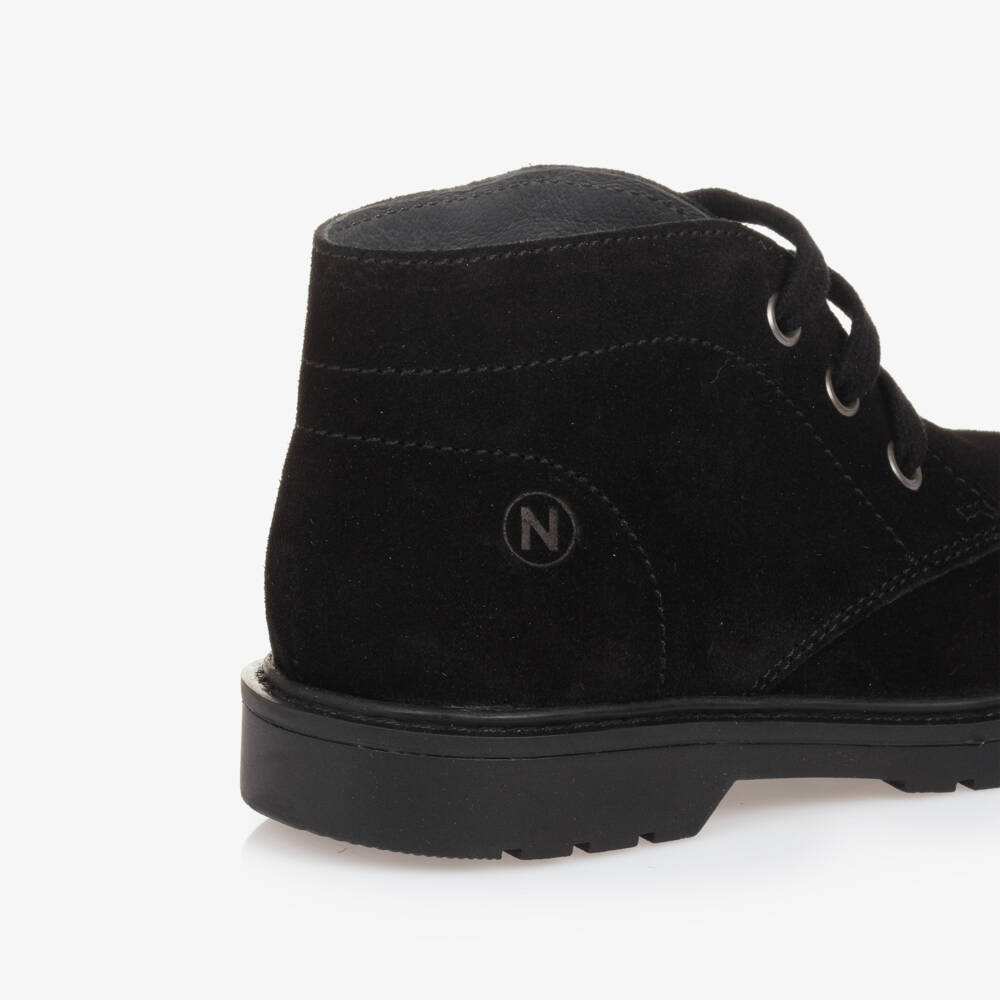 Naturino-Boys Black Suede Leather Ankle Boot | Childrensalon Outlet