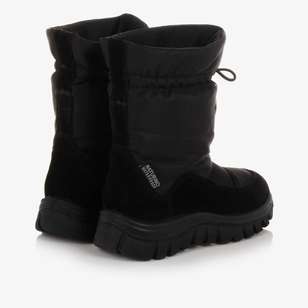 Naturino-Boys Black Waterproof Snow Boots | Childrensalon Outlet