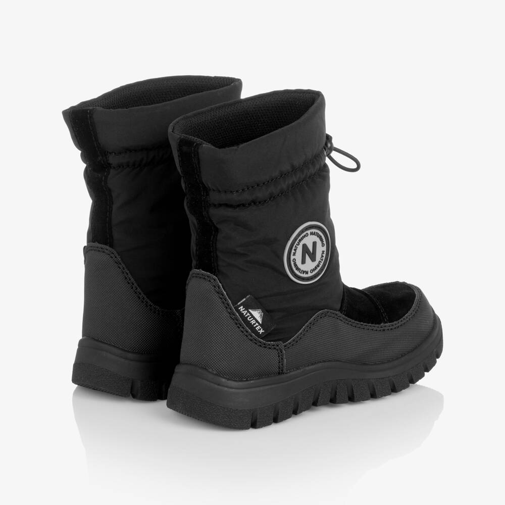 Naturino-Boys Black Waterproof Snow Boots | Childrensalon Outlet