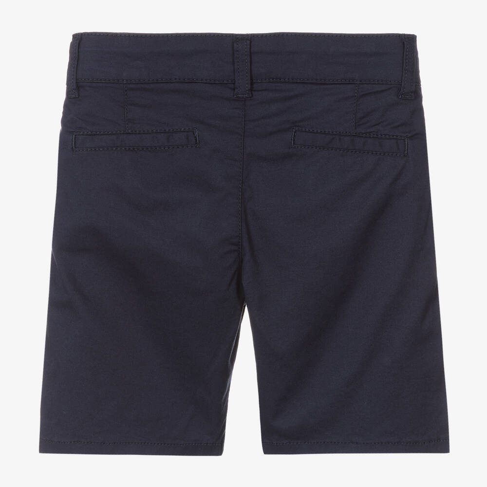 Naturino-Boys Blue Cotton Twill Chino Shorts  | Childrensalon Outlet