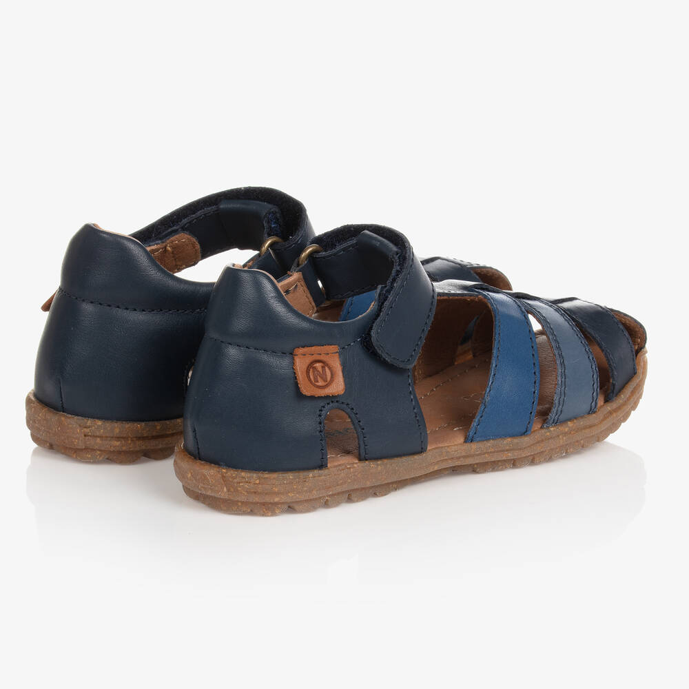 Naturino-Boys Blue Leather Sandals | Childrensalon Outlet