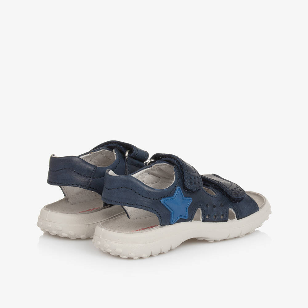 Naturino-Синие кожаные сандалии со звездами для мальчиков | Childrensalon Outlet