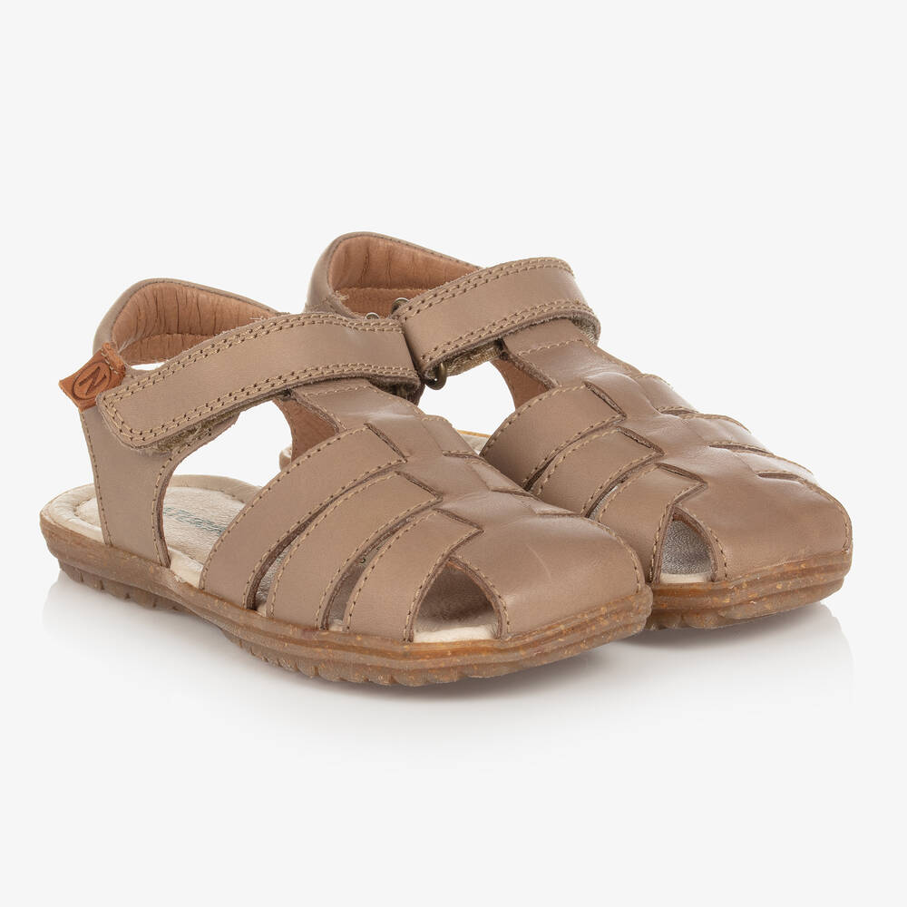 Naturino - Boys Brown Leather Sandals | Childrensalon