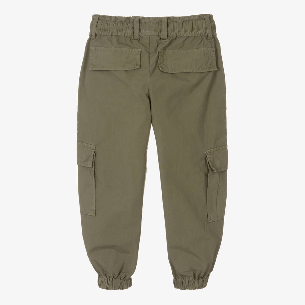 Naturino-Boys Green Cotton Trousers | Childrensalon Outlet