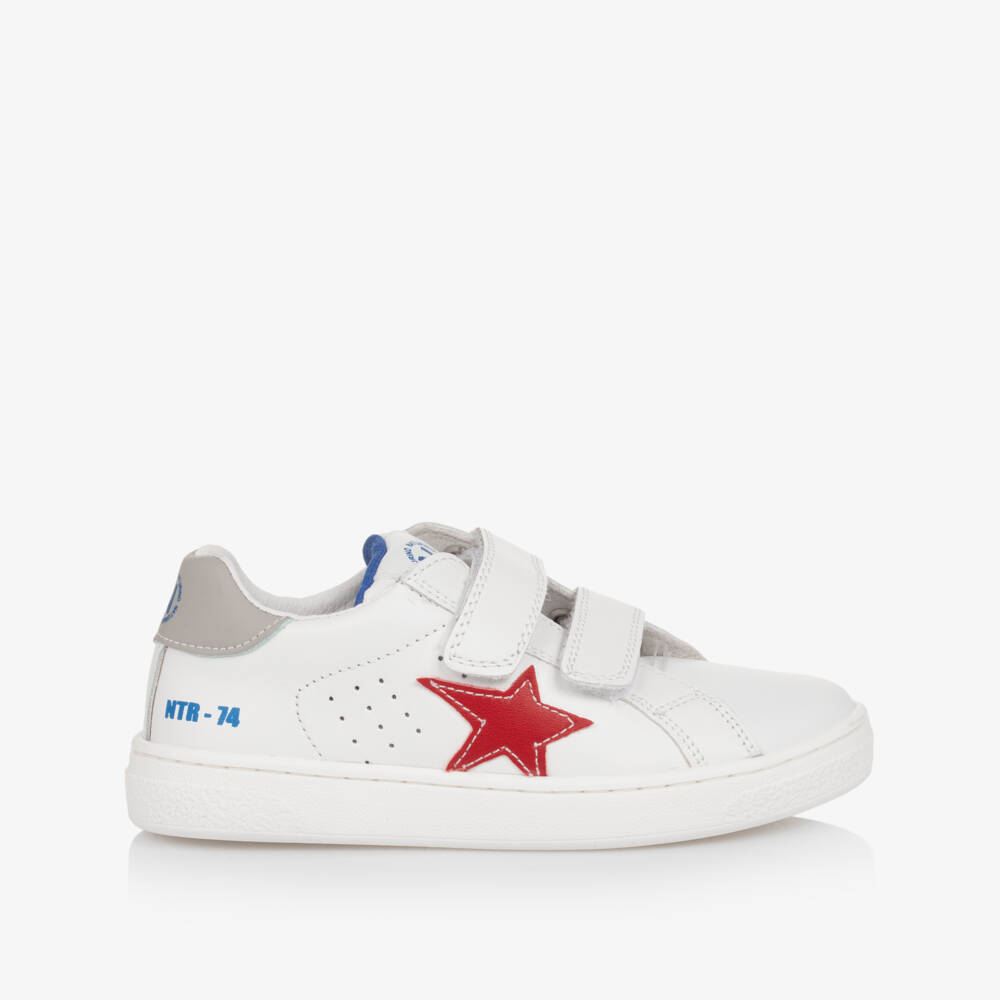 Naturino-Boys Leather Velcro Star Trainers | Childrensalon Outlet