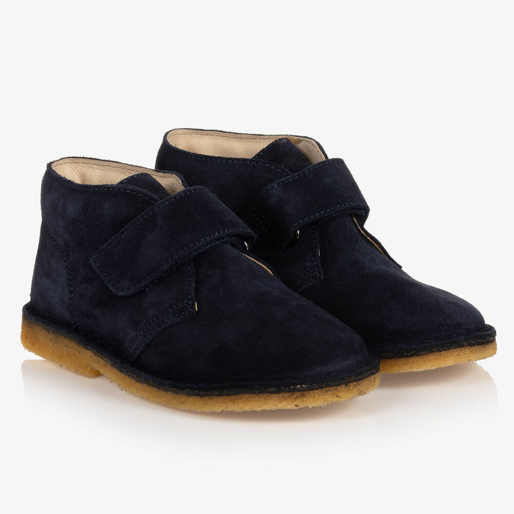 Naturino - Boys Navy Blue Suede Boots | Childrensalon