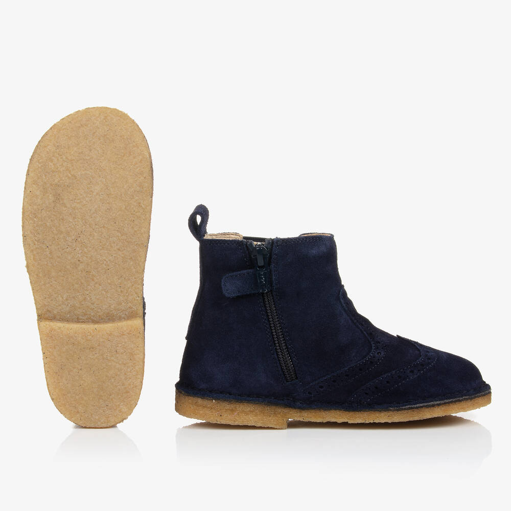 ناتورينو-بوت جلد شامواه لون كحلي للأولاد | Childrensalon Outlet