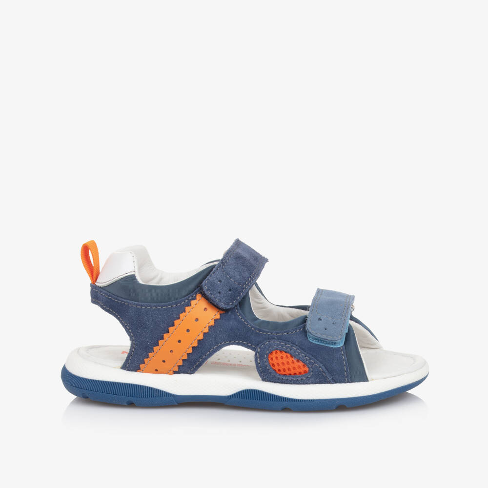 Naturino-Boys Suede Navy Easy-Fit Sandals | Childrensalon Outlet