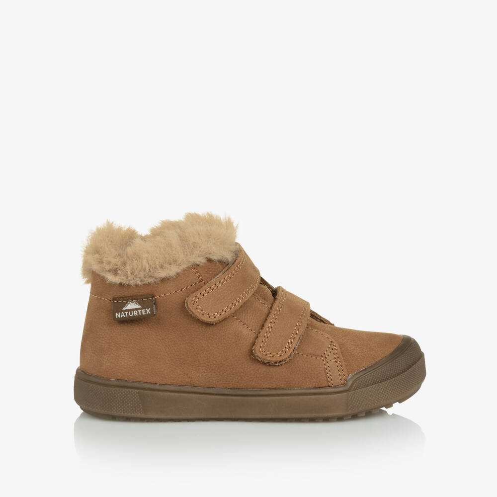 Naturino-Brown Velcro Boots | Childrensalon Outlet