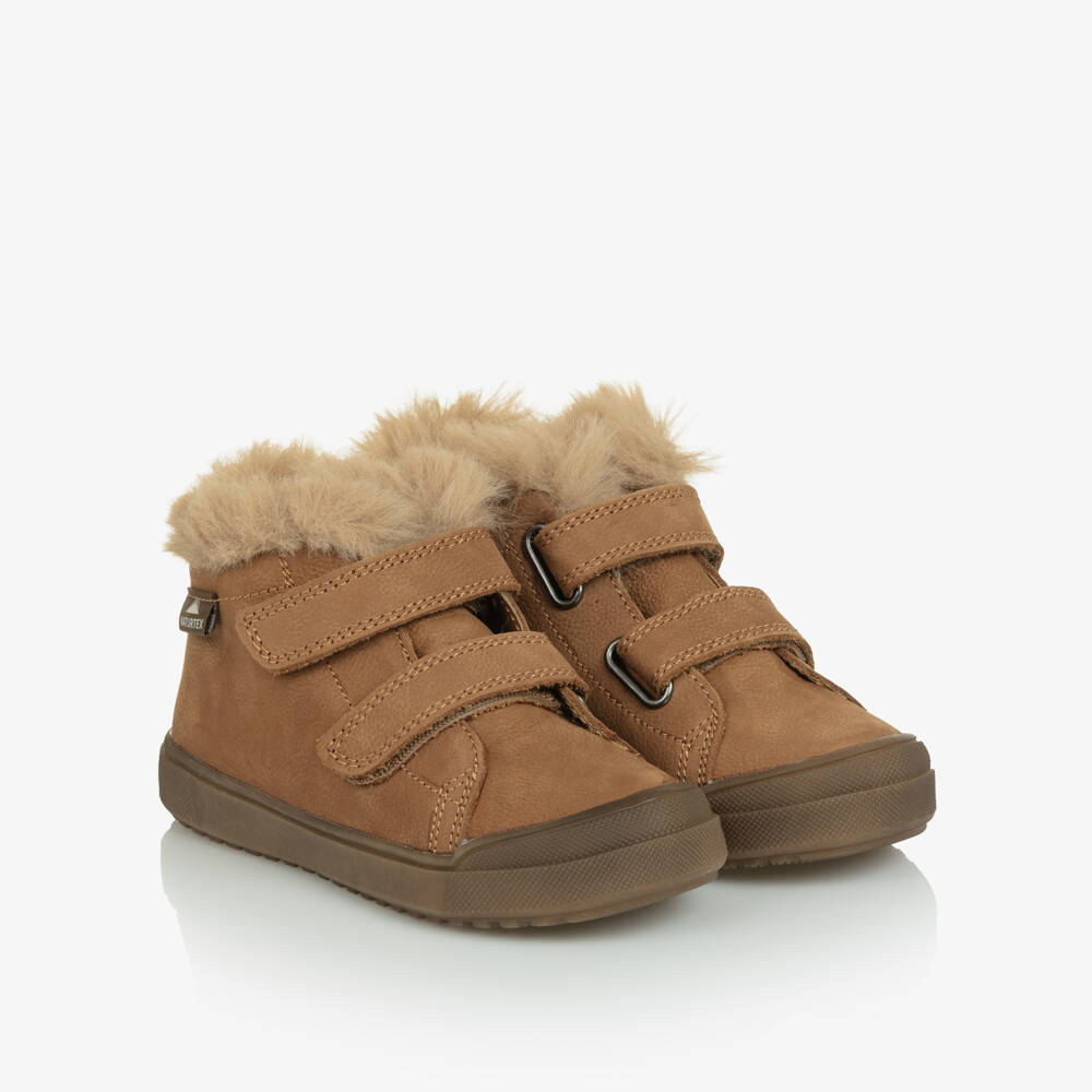 Naturino-Brown Velcro Boots | Childrensalon Outlet