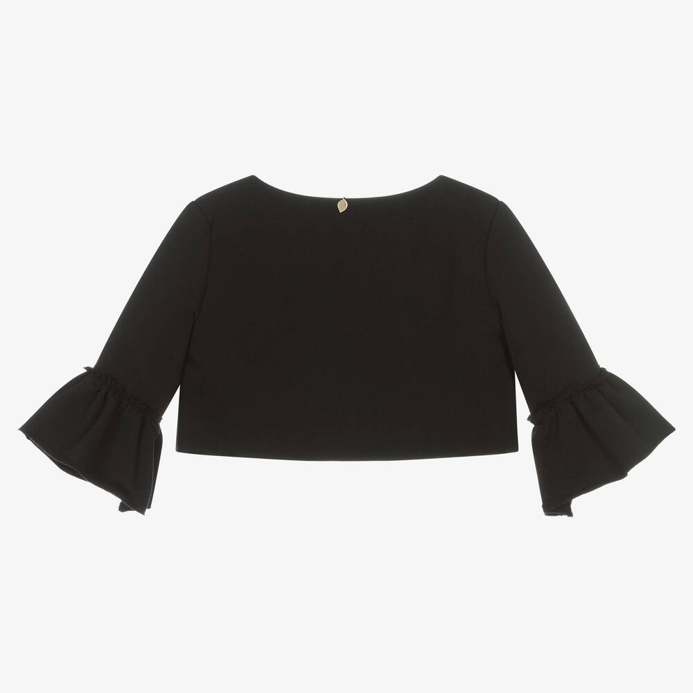 Naturino-Girls Black Cotton Jersey Cardigan | Childrensalon Outlet