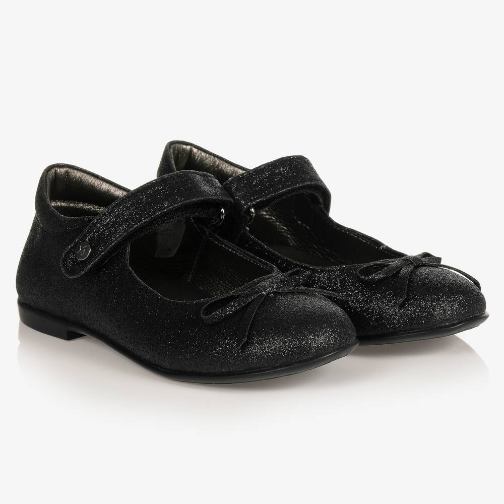 Naturino - حذاء بمب جلد لون أسود للبنات | Childrensalon