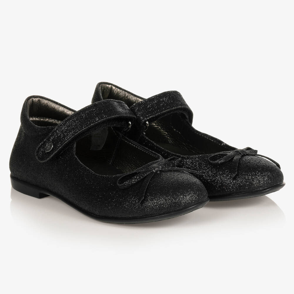 Naturino - Girls Black Glitter Pumps | Childrensalon