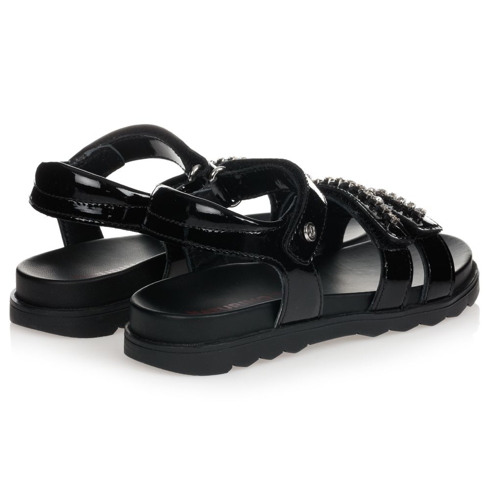 Naturino-Черные кожаные сандалии для девочек | Childrensalon Outlet