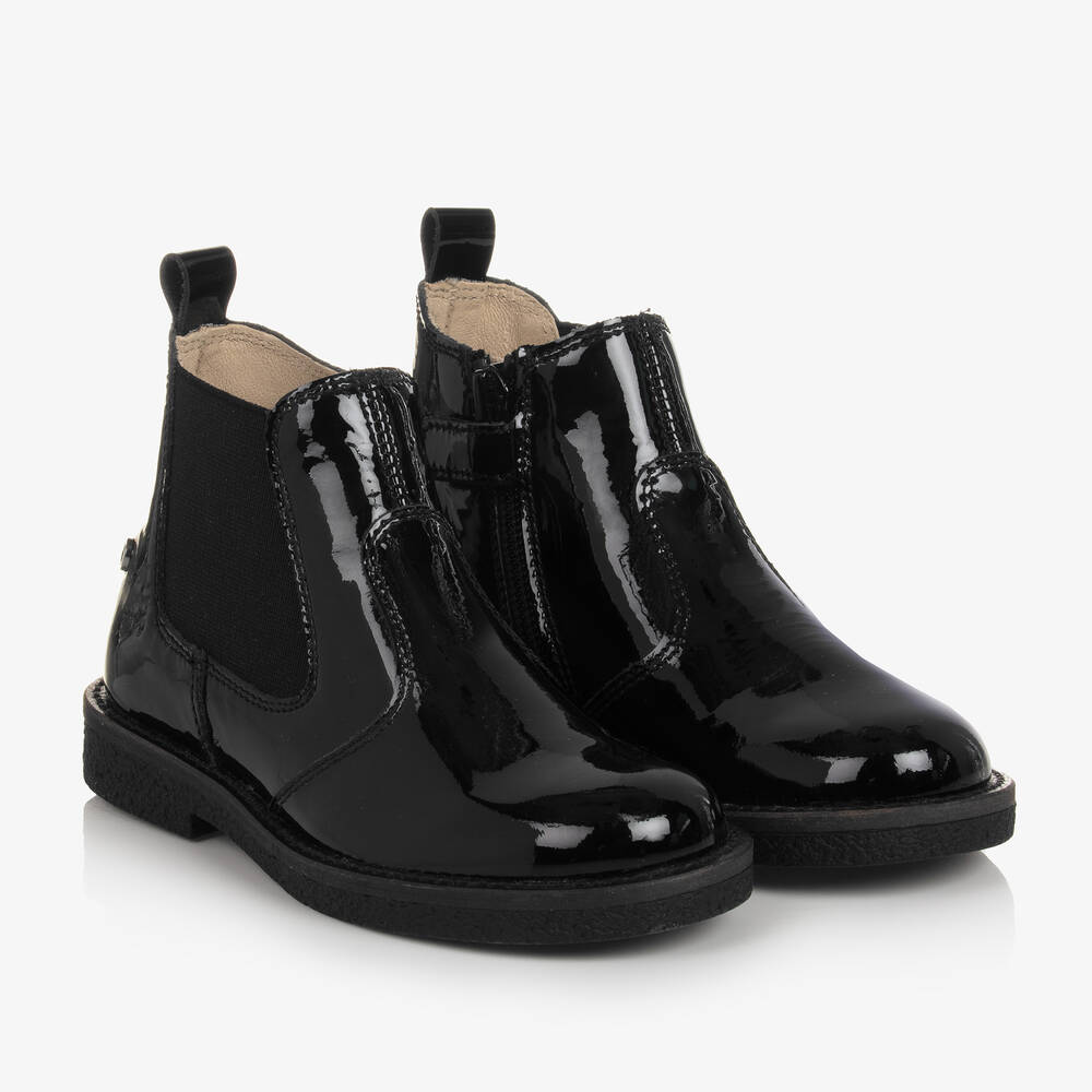 Naturino - Черные ботинки челси из лакированной кожи | Childrensalon