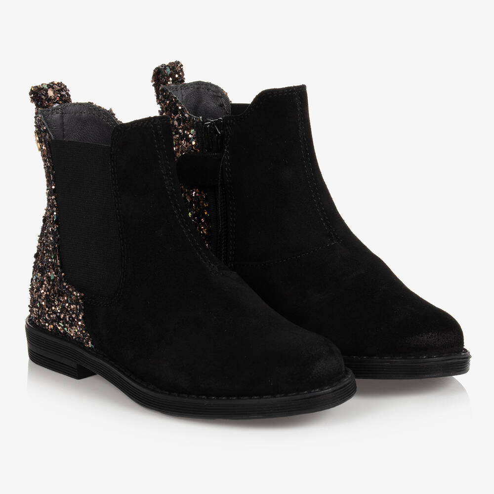 Naturino - Черные замшевые ботинки для девочек | Childrensalon