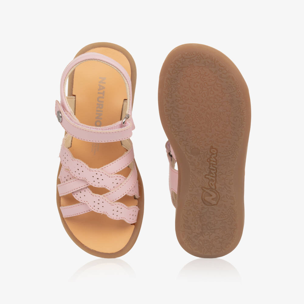 Naturino-Girls Blush Leather Footwear | Childrensalon Outlet