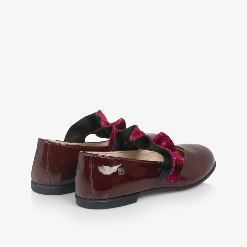 Naturino-Girls Burgundy Red Patent Leather Pumps | Childrensalon Outlet