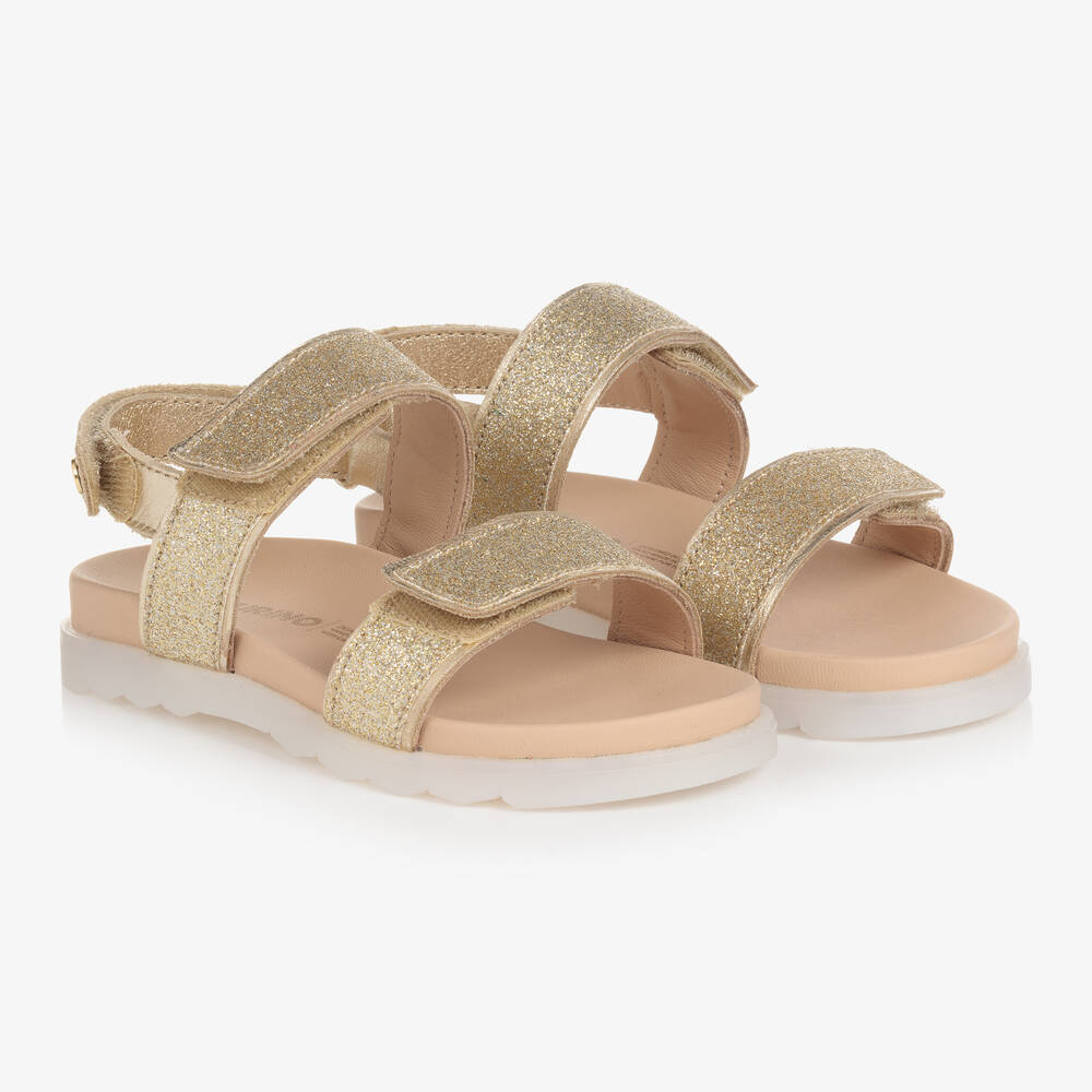Girls gold new arrivals glitter sandals