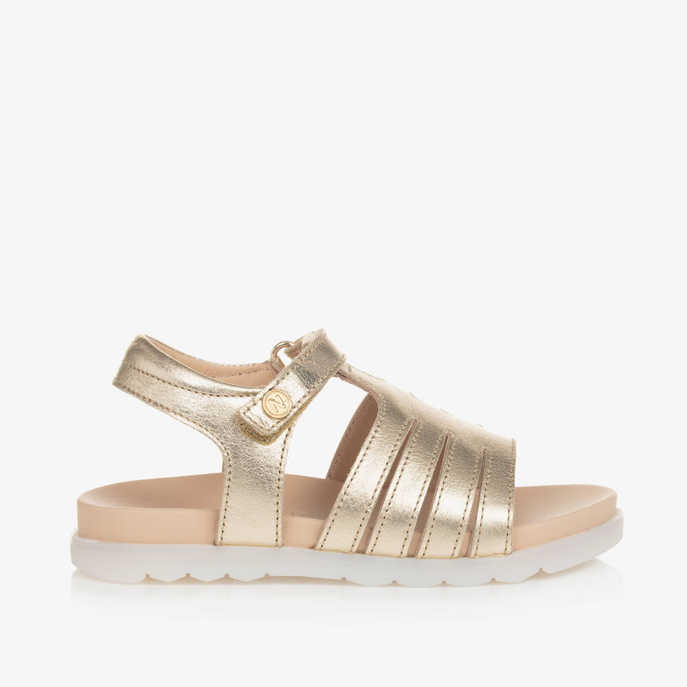 Naturino-Girls Gold Leather Sandals | Childrensalon Outlet