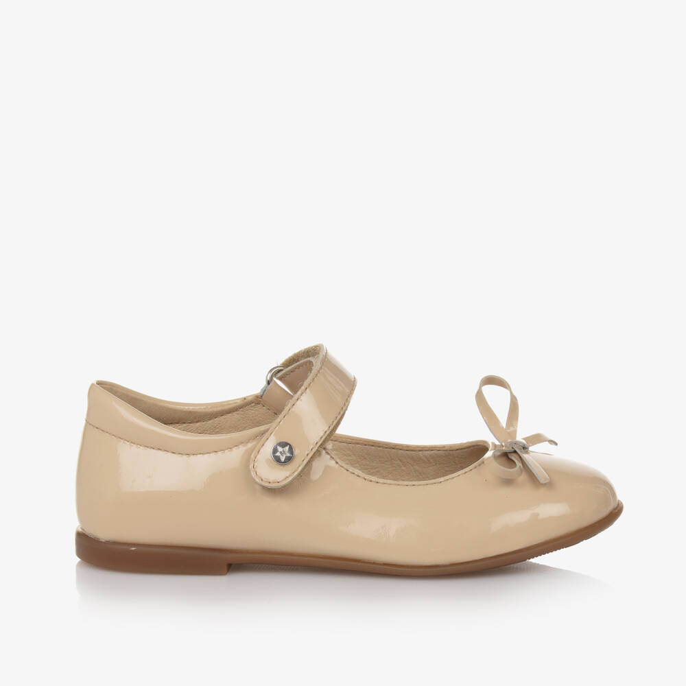 Naturino-Girls Ivory Patent Leather Pumps | Childrensalon Outlet