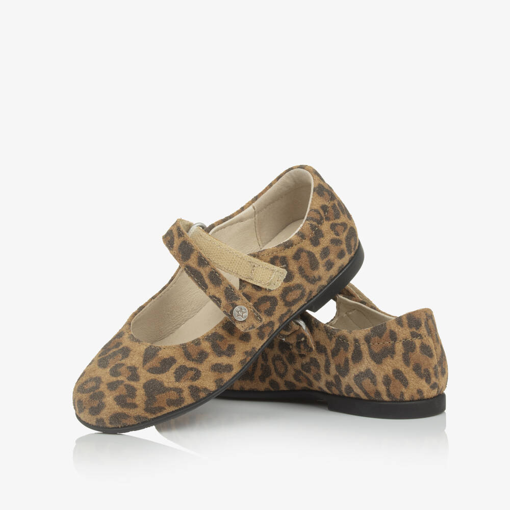 Naturino-Girls Leopard Print Strap Shoes | Childrensalon Outlet