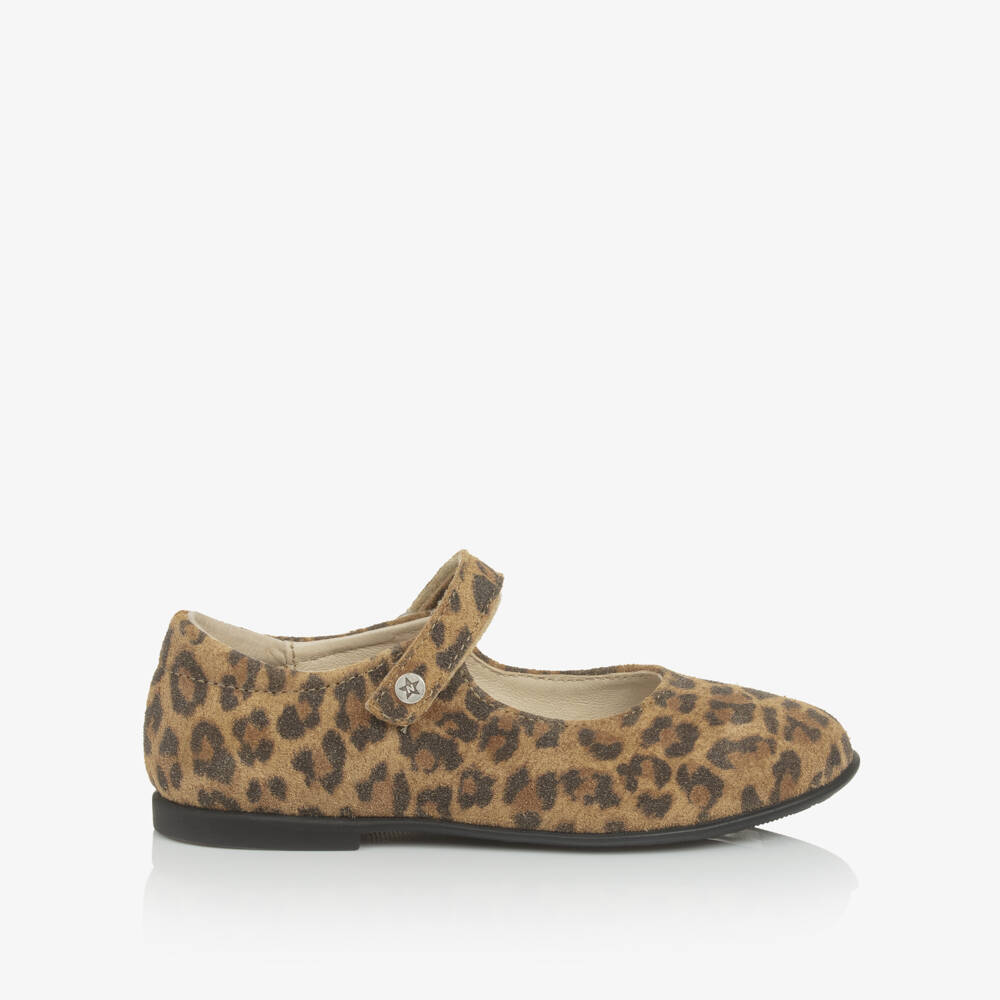 Naturino-Girls Leopard Print Strap Shoes | Childrensalon Outlet