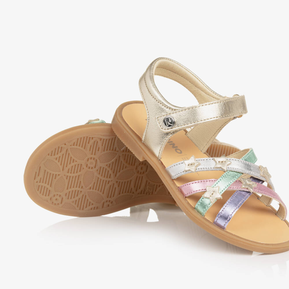 Naturino-Girls Multicolour Metallic Leather Sandals | Childrensalon Outlet