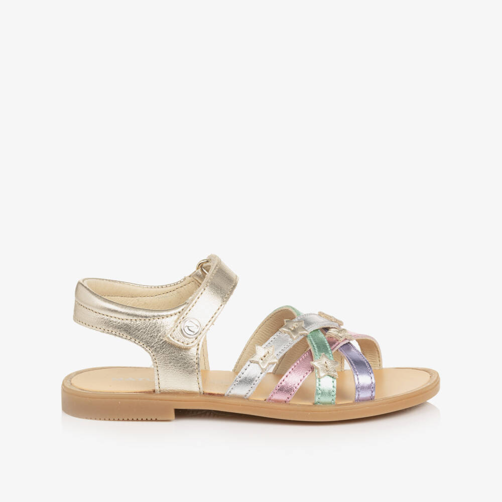 Naturino-Girls Multicolour Metallic Leather Sandals | Childrensalon Outlet