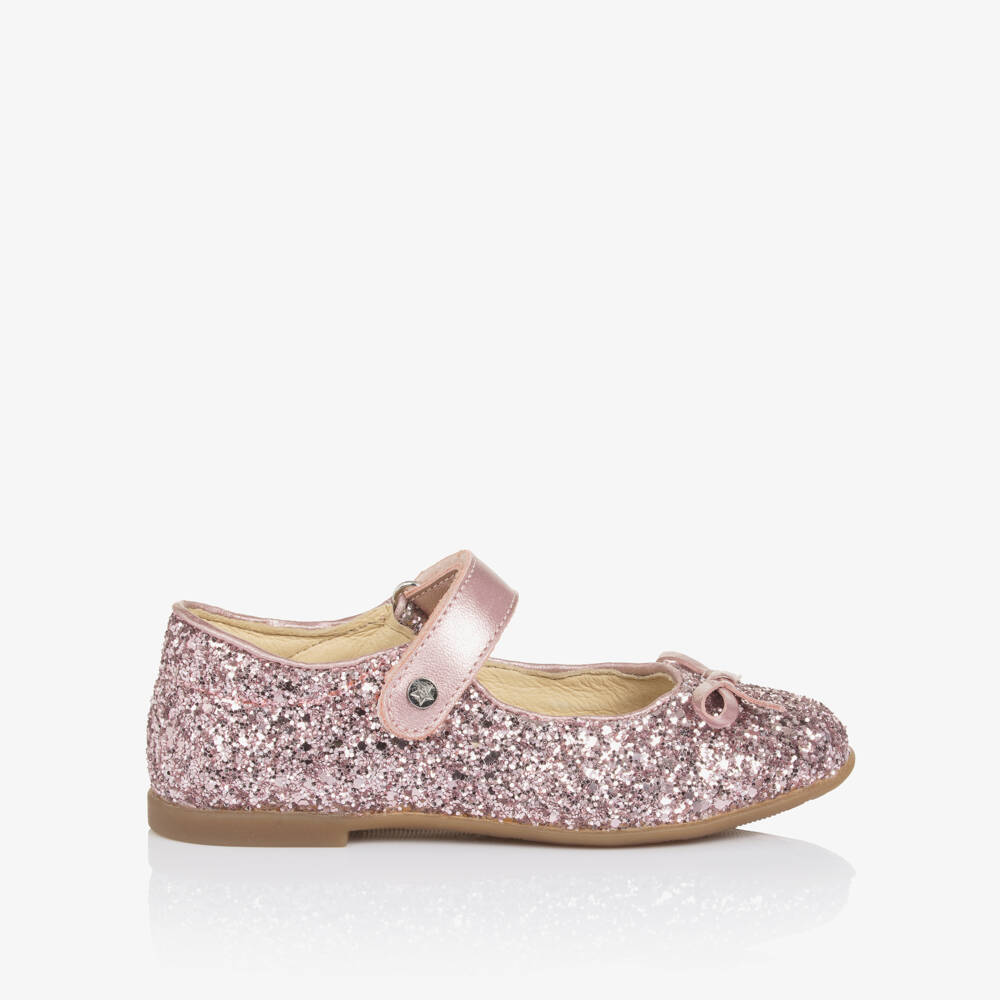 Naturino-Girls Pink Glitter Bar Shoes | Childrensalon Outlet