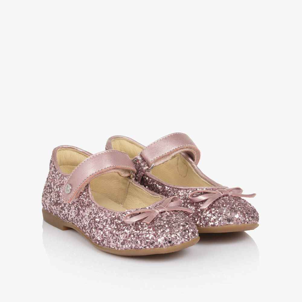 Naturino-Girls Pink Glitter Bar Shoes | Childrensalon Outlet