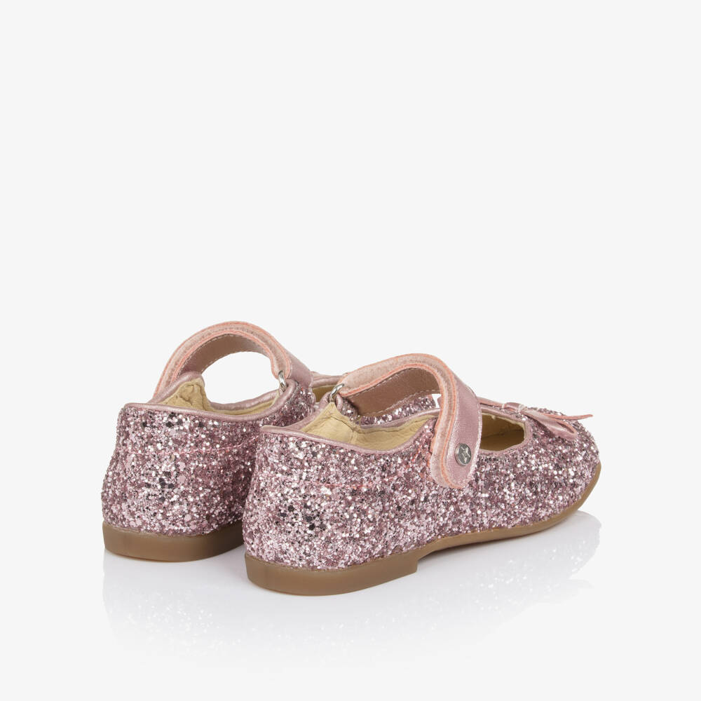 Naturino-Girls Pink Glitter Bar Shoes | Childrensalon Outlet