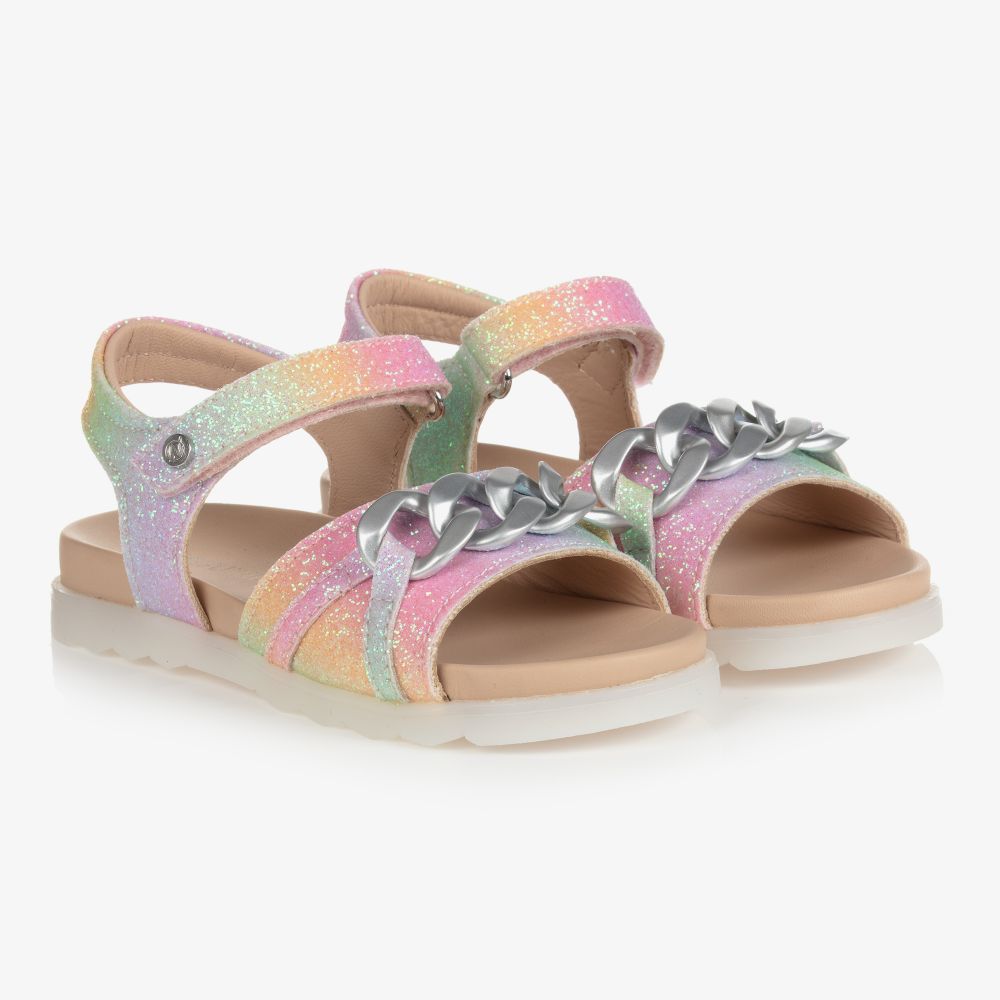 Naturino - Girls Pink Glitter Sandals | Childrensalon