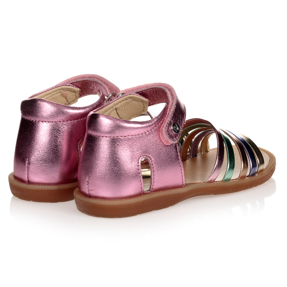 Naturino-Girls Pink Leather Sandals | Childrensalon Outlet
