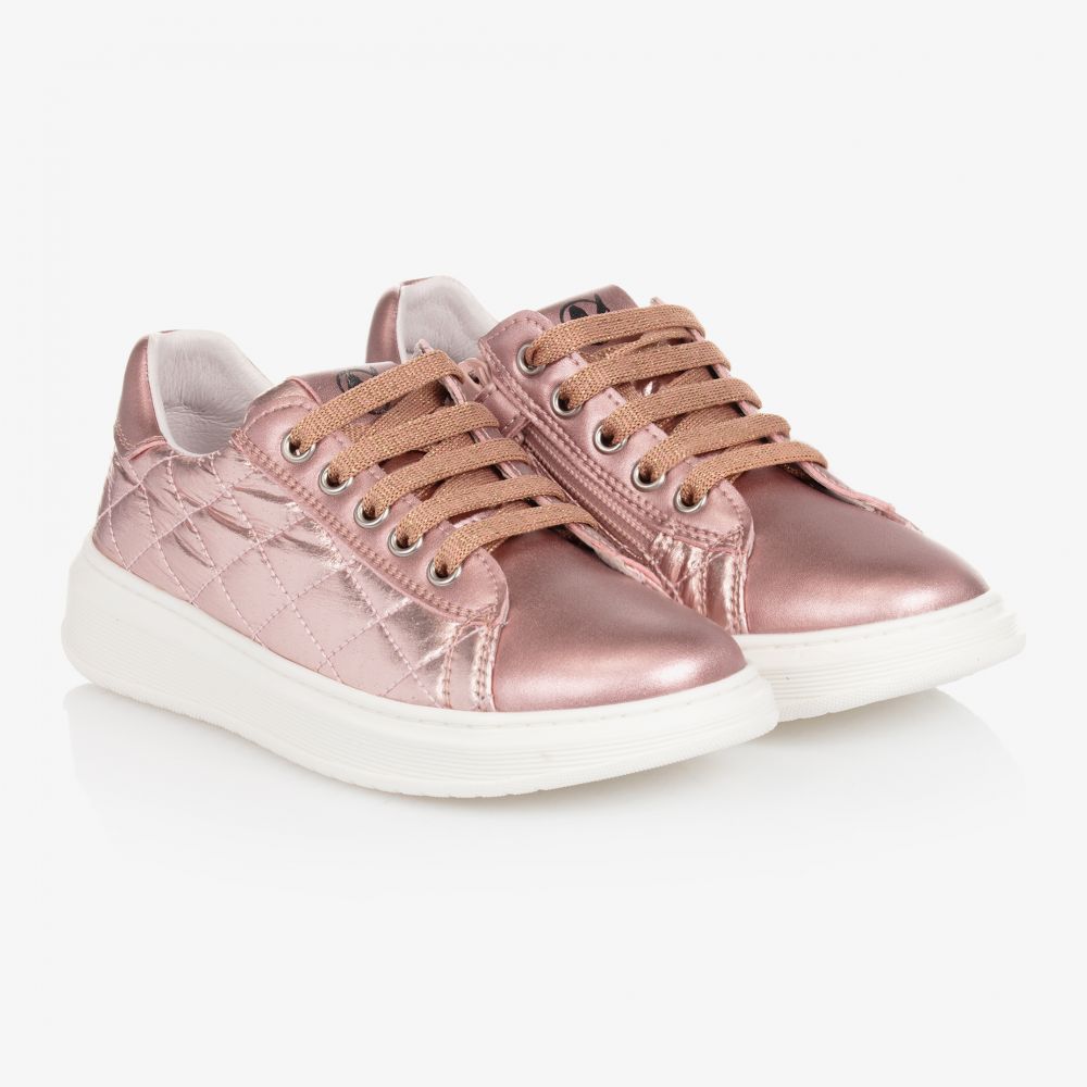 Naturino - Розовые кожаные кроссовки для девочек | Childrensalon