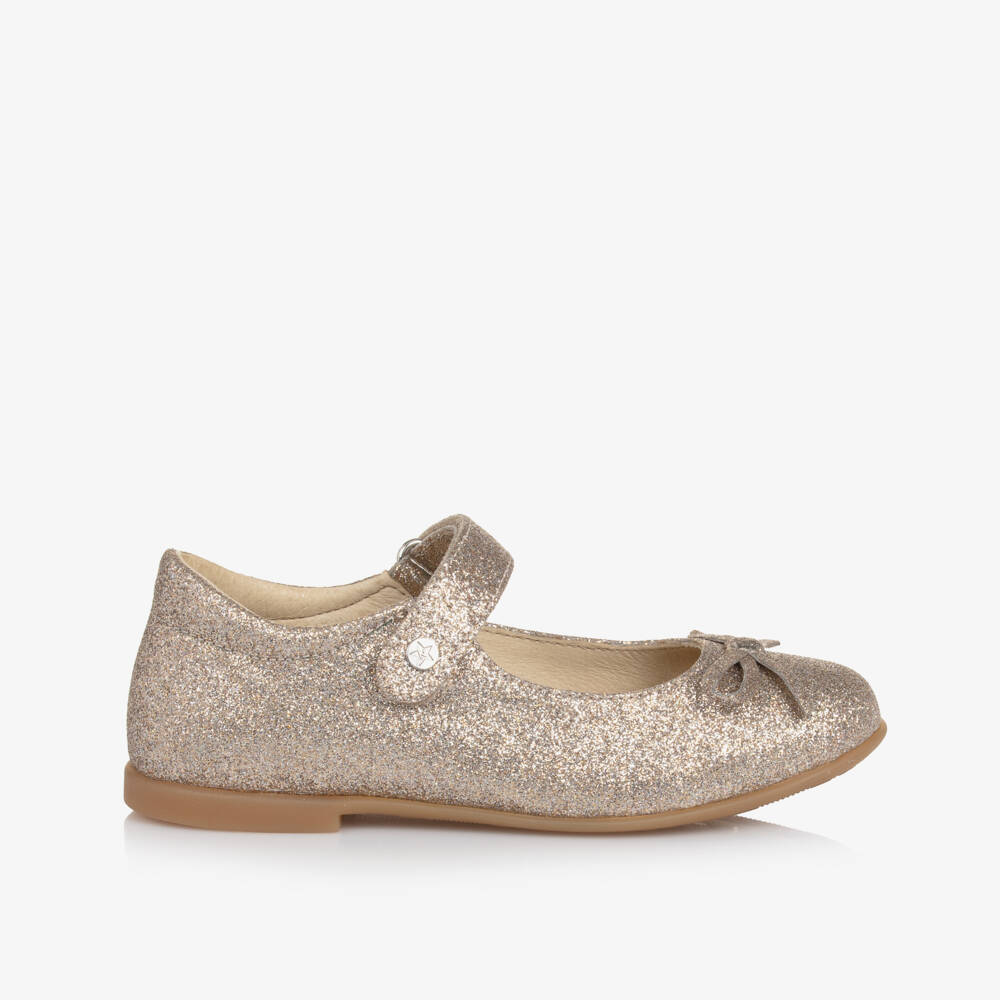 Naturino-Girls Radiant Gold Sparkle Flats | Childrensalon Outlet