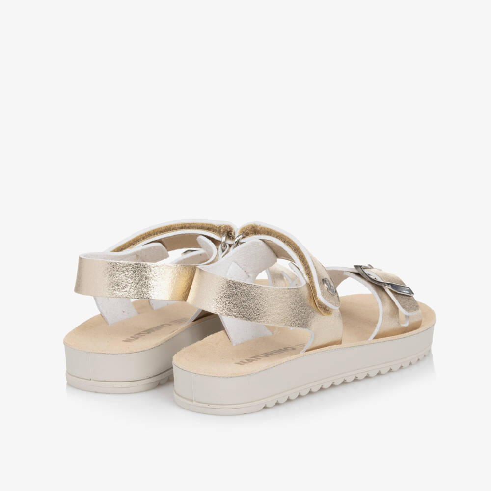 Naturino-Girls Shimmering Gold Buckle Sandals | Childrensalon Outlet