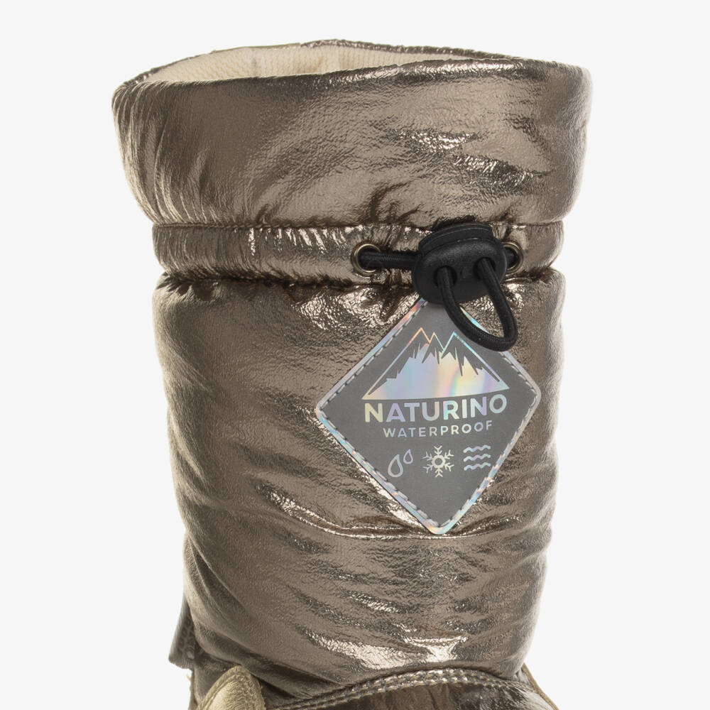 Naturino-Girls Shimmering Gold Winter Boots | Childrensalon Outlet