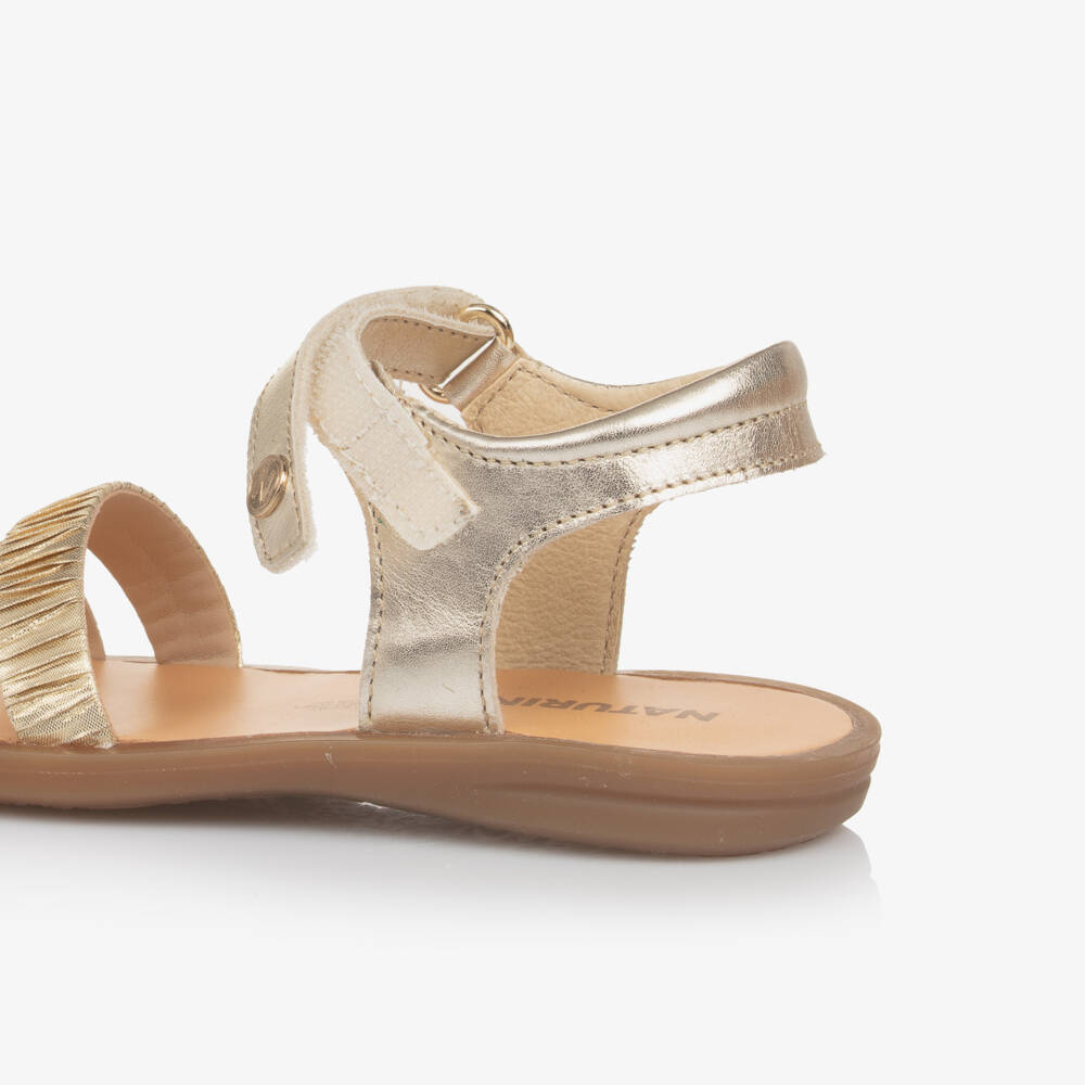 Naturino-Блестящие кожаные сандалии на двойной ремешок для девочек | Childrensalon Outlet
