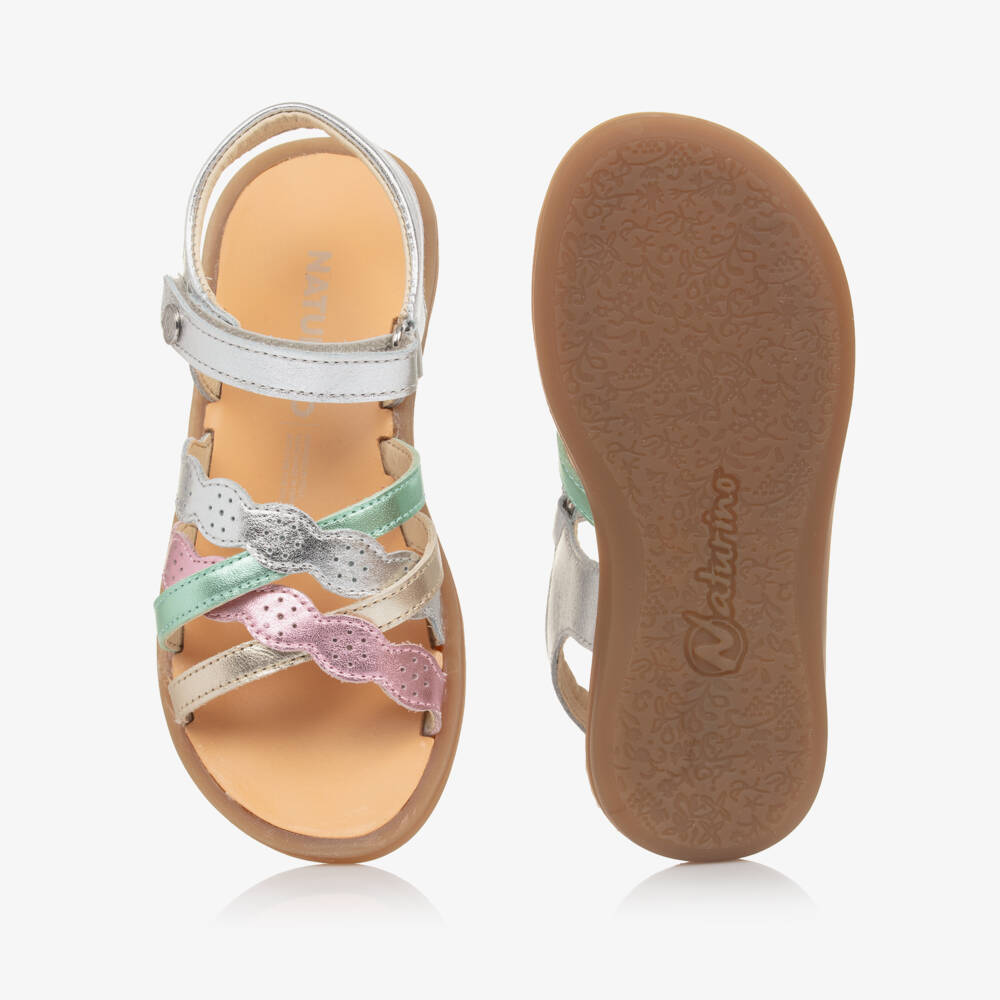 Naturino-Блестящие кожаные сандалии для девочек | Childrensalon Outlet