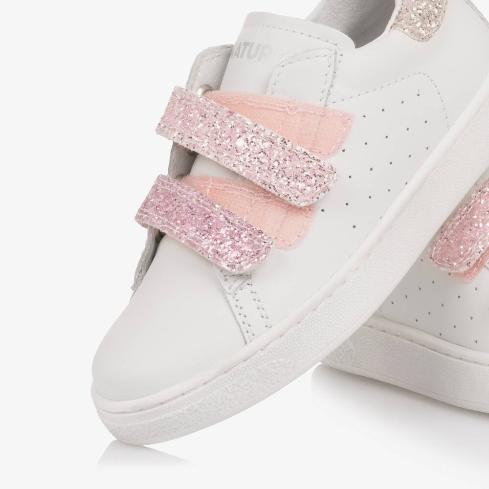 Naturino-Girls Shimmering Pink Strap Trainers | Childrensalon Outlet