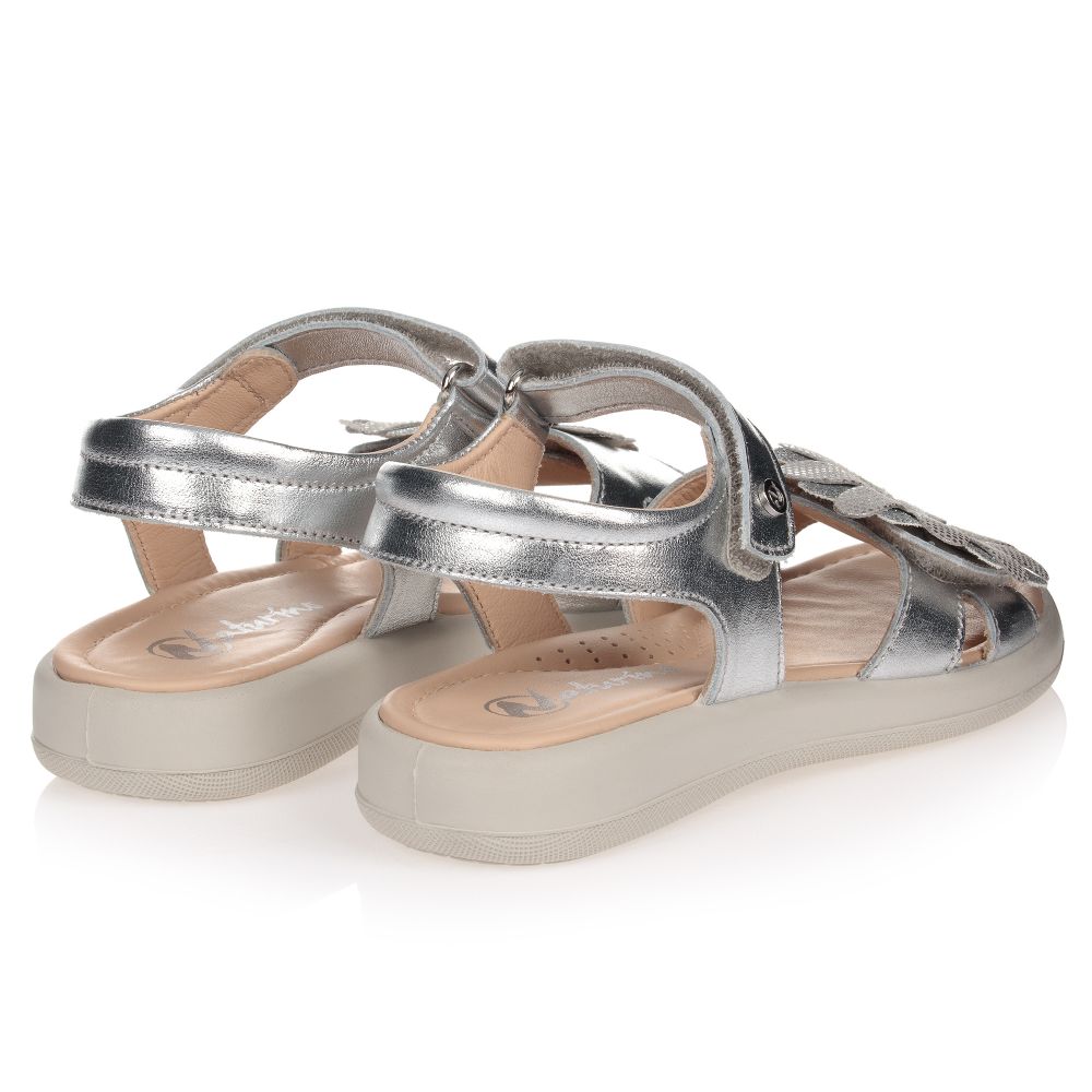 Naturino-Girls Silver Flower Sandals | Childrensalon Outlet
